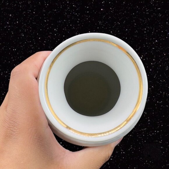 Vintage Painted Porcelain Vase With People Playing Music Marked Ceramic 5.75"T - Picture 7 of 8